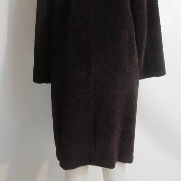 Womens Max Mara Dark Chocolate Brown Alpaca Wool Double Breasted Coat 4 - Picture 13 of 16